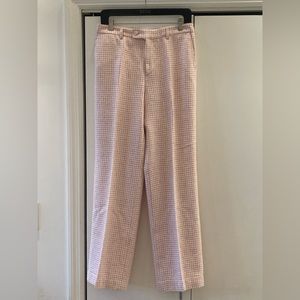 French brand PAUL & JOE pink & white gingham trousers.